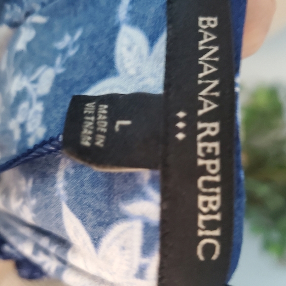 Banana Republic floral faux tie wrap sleeveless midi dress, womens size Large - Picture 7 of 8